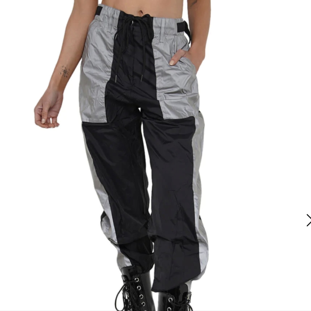 Reflective rave joggers (Size: L)